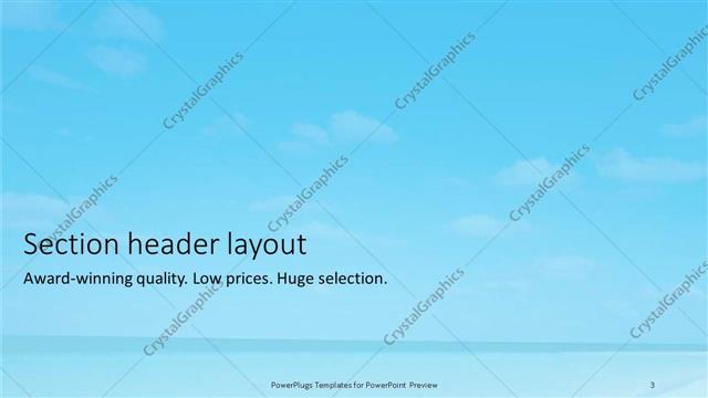 Section Header presentation slide layout