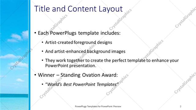 Title and Content presentation slide layout