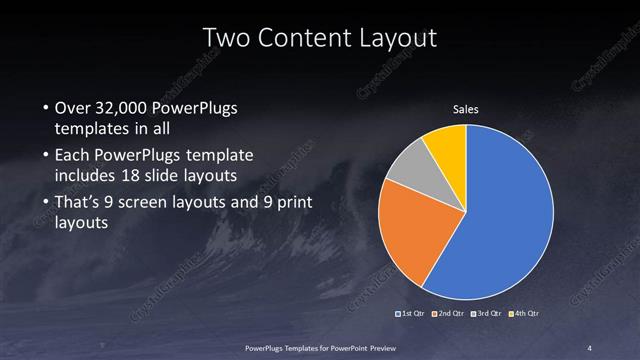 Two Content presentation slide layout