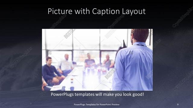 Picture with Caption presentation slide layout