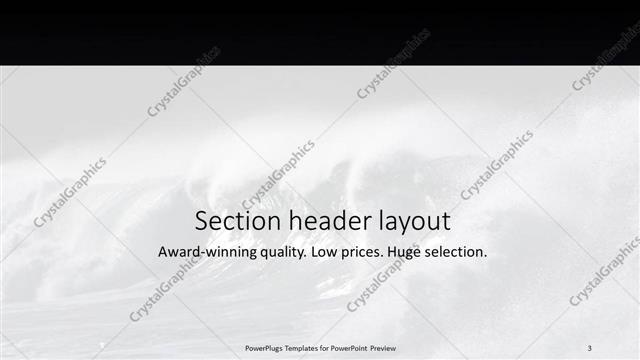 Section Header presentation slide layout