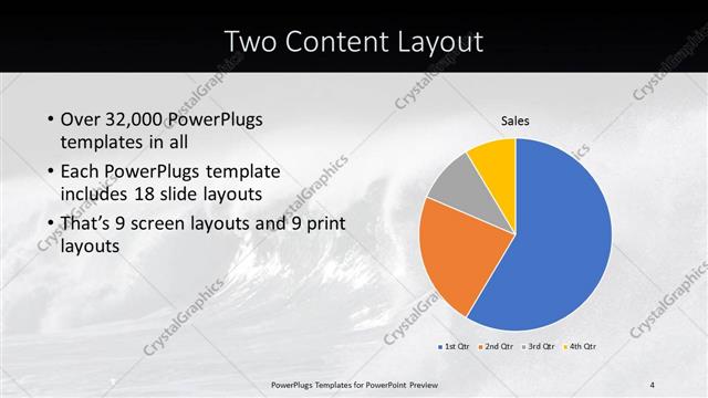 Two Content presentation slide layout