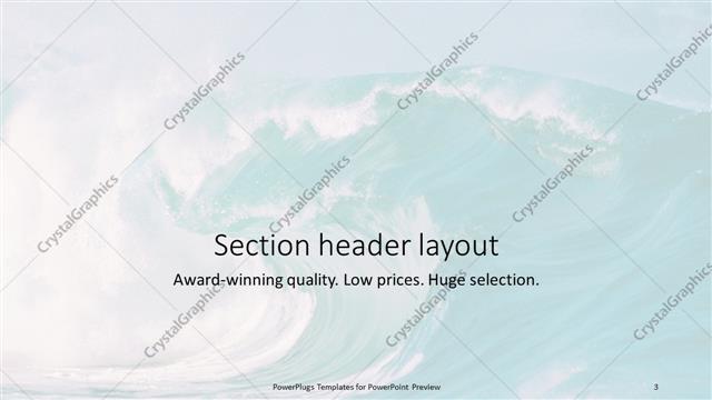 Section Header presentation slide layout