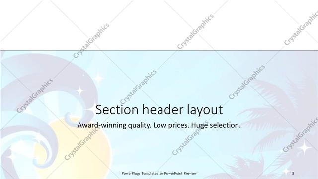 Section Header presentation slide layout