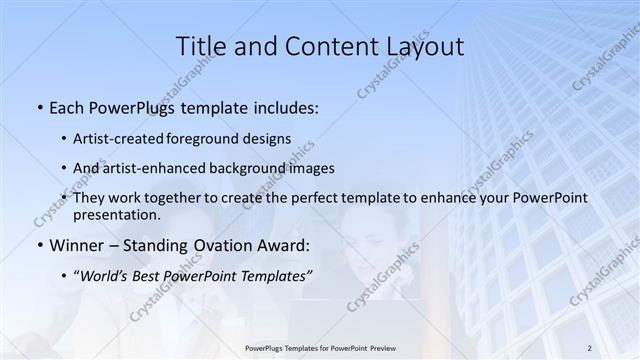 Title and Content presentation slide layout