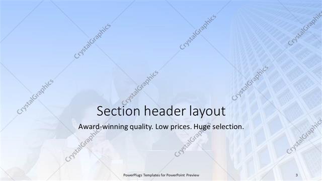 Section Header presentation slide layout
