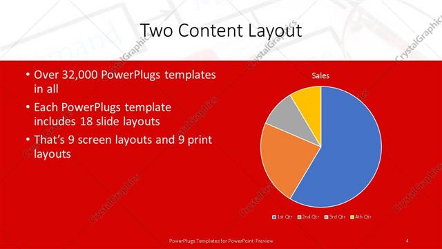 Two Content presentation slide layout