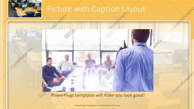 Picture with Caption presentation slide layout