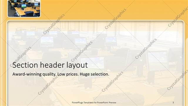 Section Header presentation slide layout