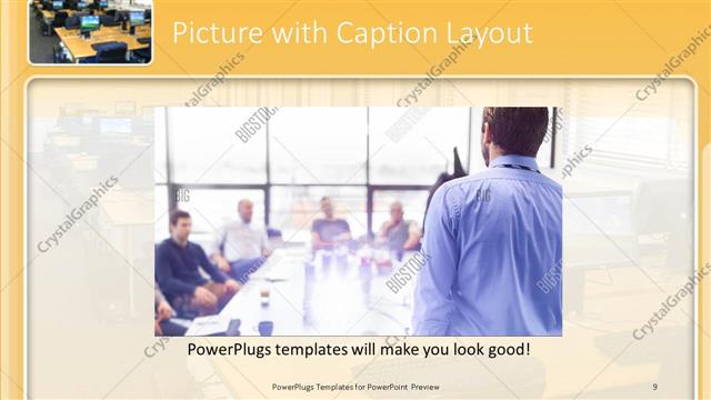 Picture with Caption presentation slide layout