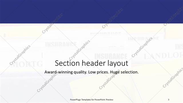 Section Header presentation slide layout