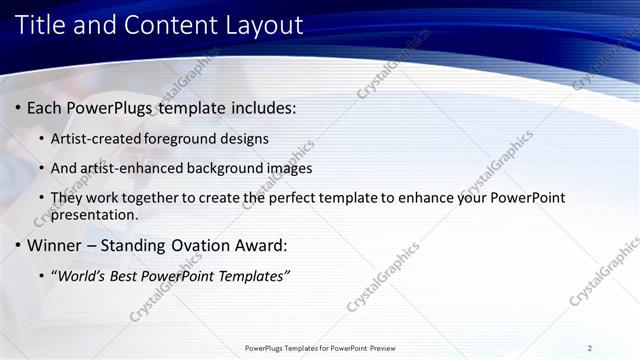 Title and Content presentation slide layout