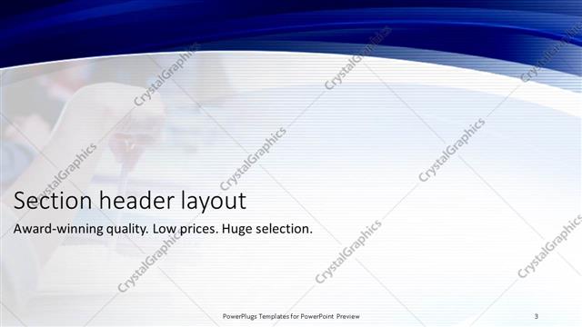 Section Header presentation slide layout