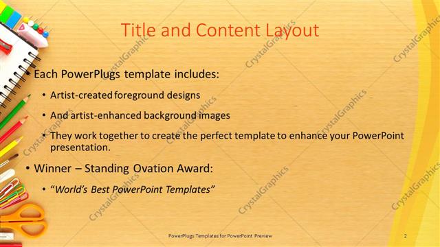 Title and Content presentation slide layout