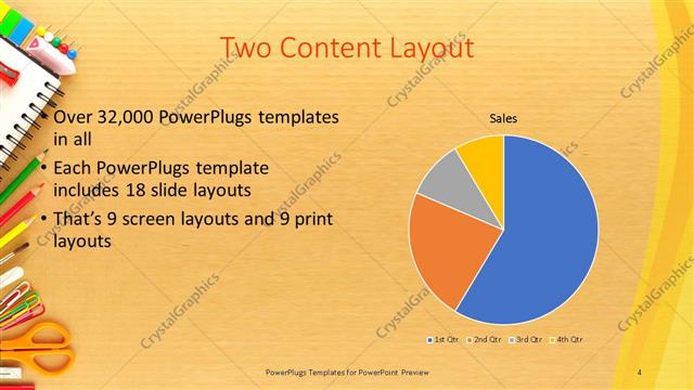 Two Content presentation slide layout