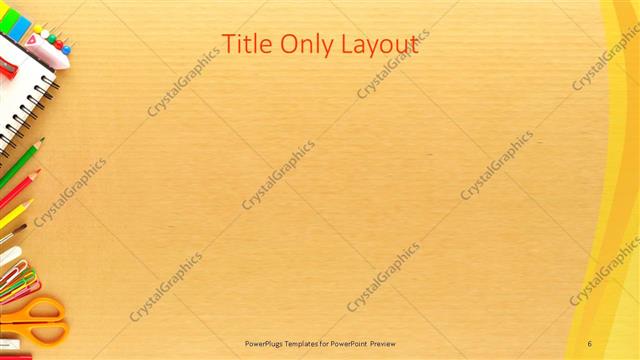 Title Only presentation slide layout