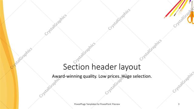 Section Header presentation slide layout