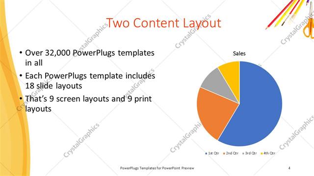 Two Content presentation slide layout