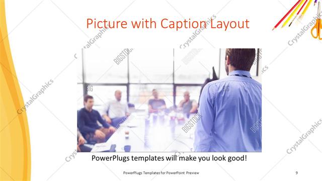Picture with Caption presentation slide layout