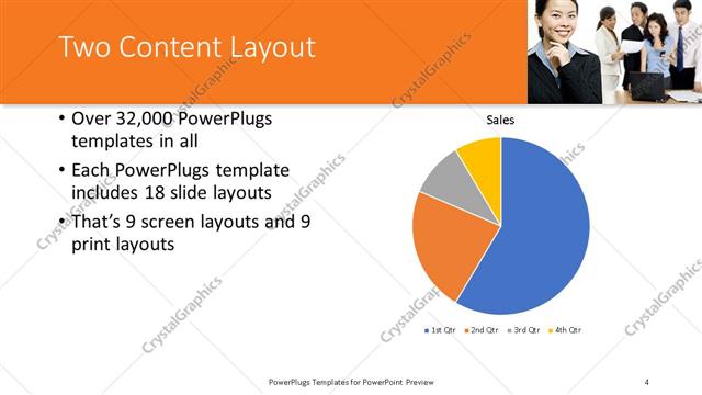 Two Content presentation slide layout