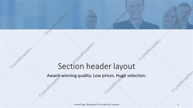 Section Header presentation slide layout
