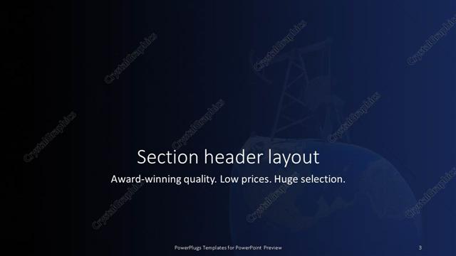 Section Header presentation slide layout