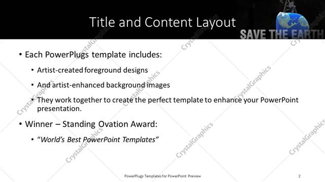 Title and Content presentation slide layout