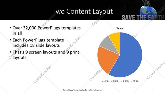 Two Content presentation slide layout