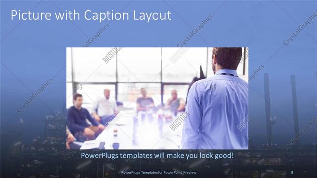 Picture with Caption presentation slide layout