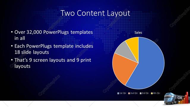 Two Content presentation slide layout