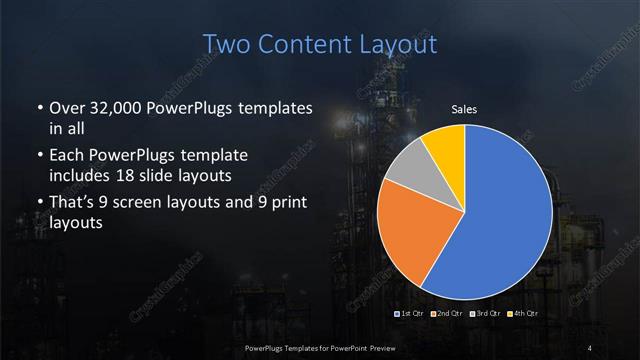 Two Content presentation slide layout