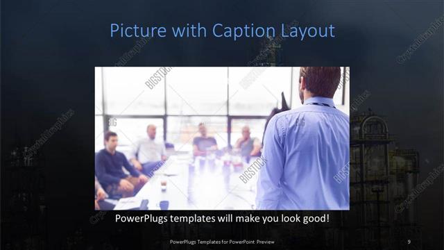Picture with Caption presentation slide layout