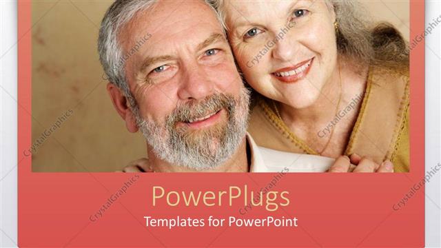  Presentation with grey - An old aged couple with grey hair showing love