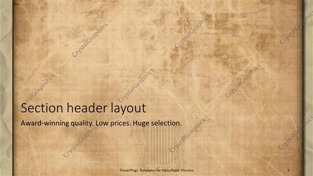 Section Header presentation slide layout