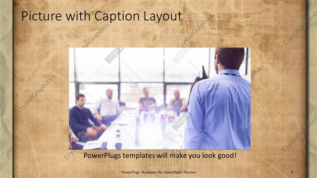 Picture with Caption presentation slide layout