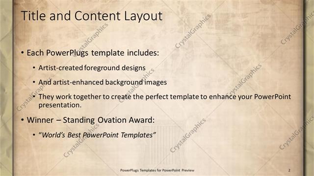 Title and Content presentation slide layout