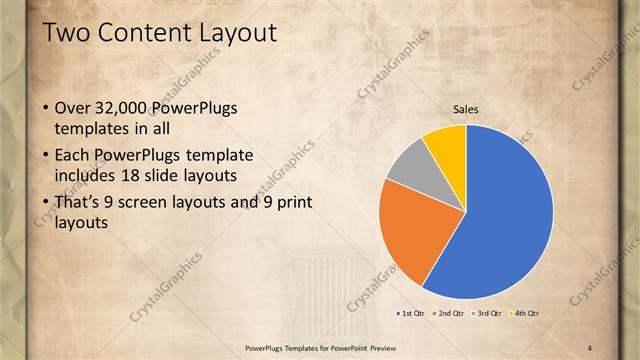 Two Content presentation slide layout