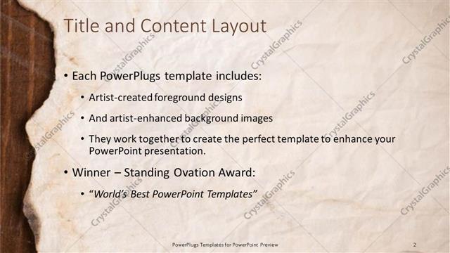 Title and Content presentation slide layout