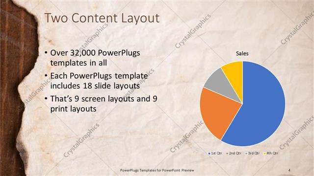 Two Content presentation slide layout