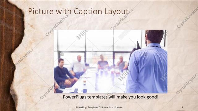 Picture with Caption presentation slide layout