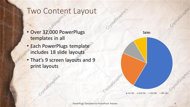 Two Content presentation slide layout