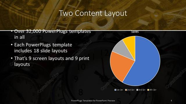 Two Content presentation slide layout