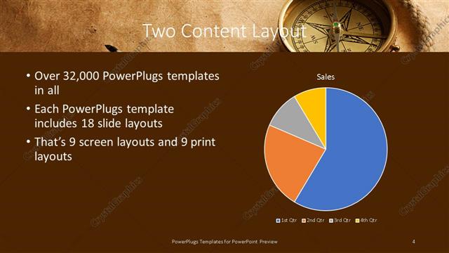 Two Content presentation slide layout