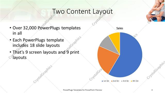 Two Content presentation slide layout