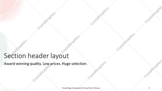 Section Header presentation slide layout