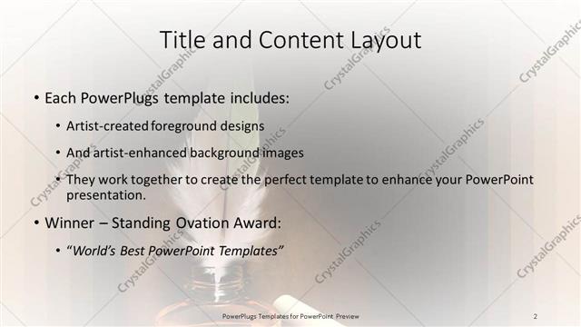 Title and Content presentation slide layout