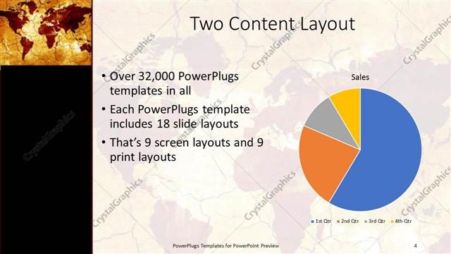 Two Content presentation slide layout