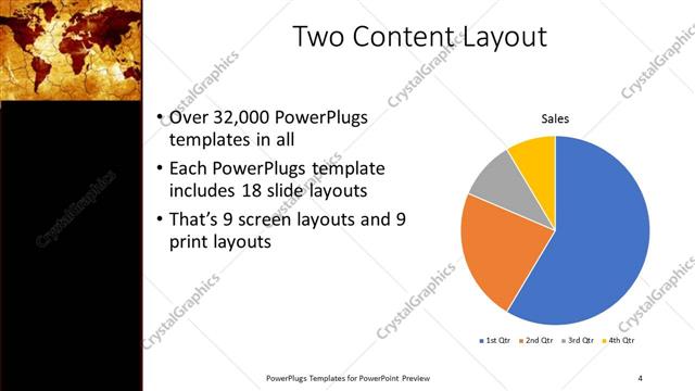 Two Content presentation slide layout