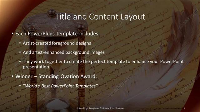 Title and Content presentation slide layout