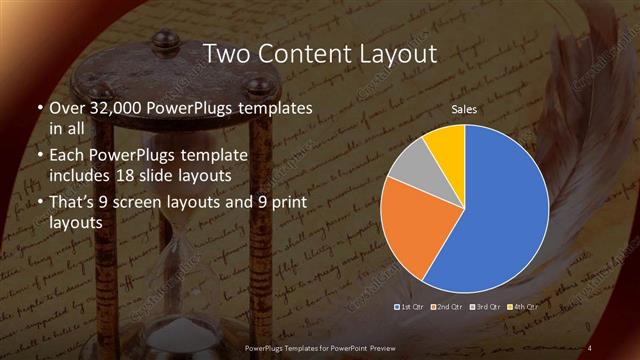 Two Content presentation slide layout